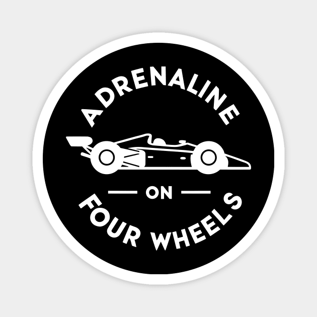 Adrenaline on Four Wheels Magnet by Frank Ring